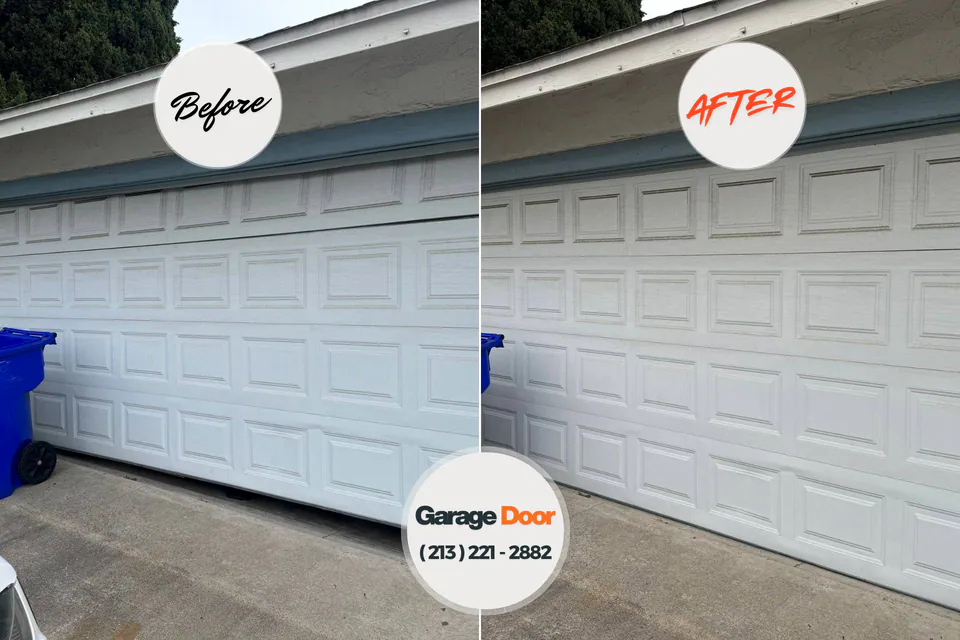 Before and after: garage door repair Buchanan, VA